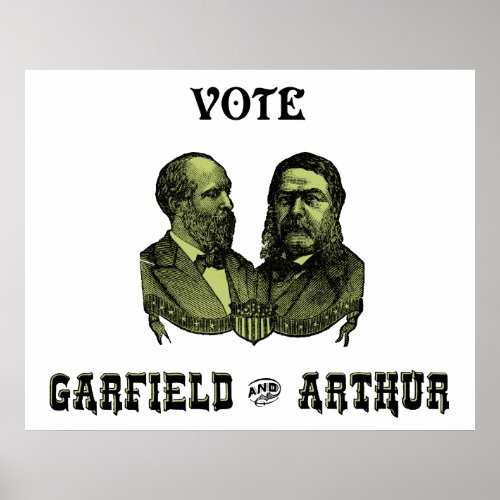 1880 Vote Garfield and Arthur green Poster