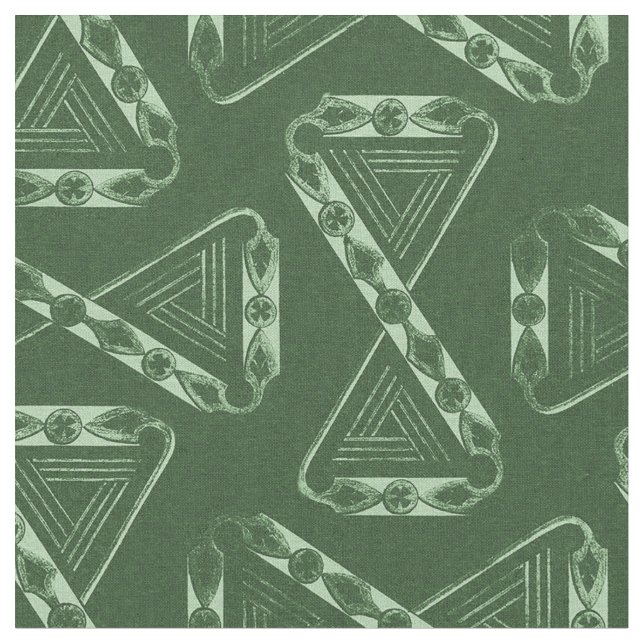 1880 Was a Long Time Ago, Emerald Green Fabric (Close Up)