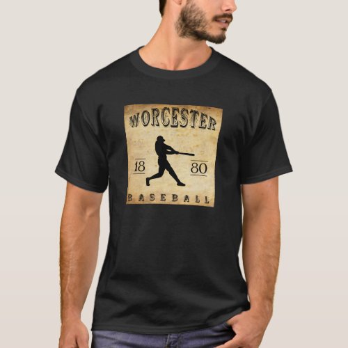 1880 Worcester Massachusetts Baseball T_Shirt