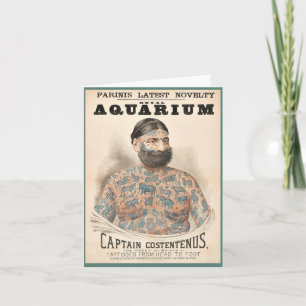 1880s Captain Costentenus tattooed man Card