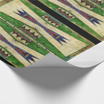 1880's Cheyenne Parfleche Design Wrapping Paper by Medicinehorse7 at Zazzle