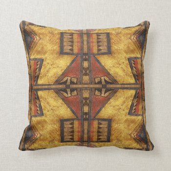 1880's Cheyenne Parfleche  Pillow Design by Medicinehorse7 at Zazzle