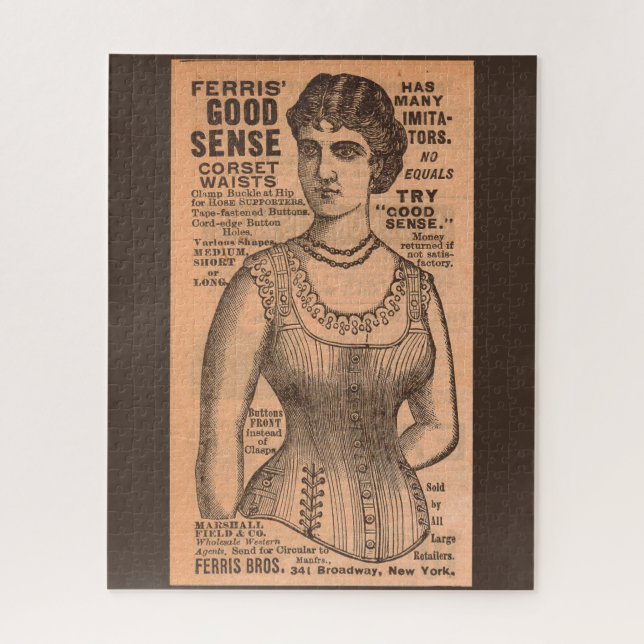 1880s Ferris Common Sense Corsets ad Jigsaw Puzzle (Vertical)