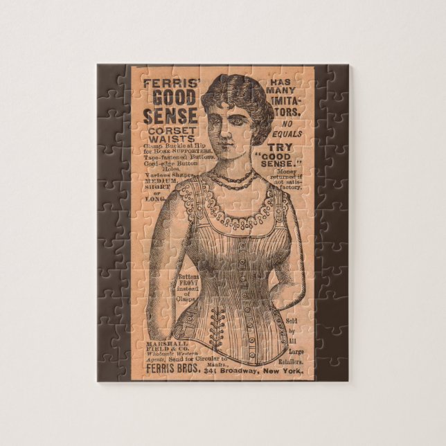 1880s Ferris Common Sense Corsets ad Jigsaw Puzzle (Vertical)