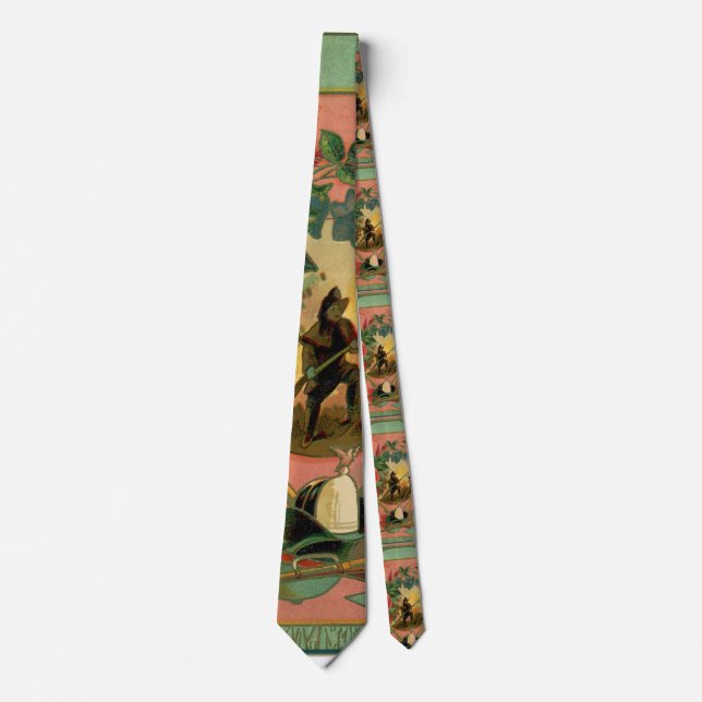 1880's Fireman Firefighter Artwork 2 Fire Neck Tie (Front)