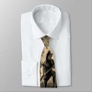 1880's Fireman Firefighter Vintage Sepia tie Art