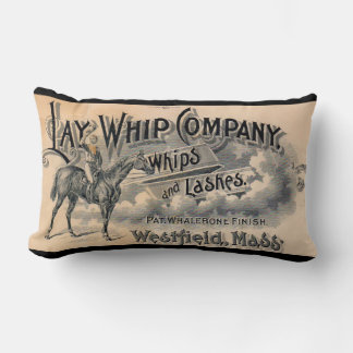 1880s Lay Whip Company billhead Lumbar Pillow