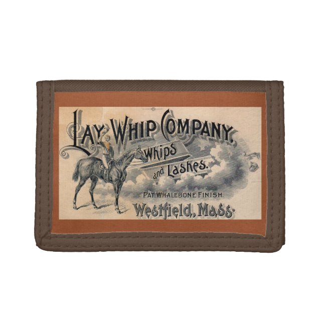 1880s Lay Whip Company billhead Tri-fold Wallet (Front)