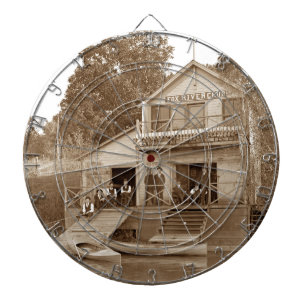 1880's Men Club Fox River Club Fishing Elgin Dart Board