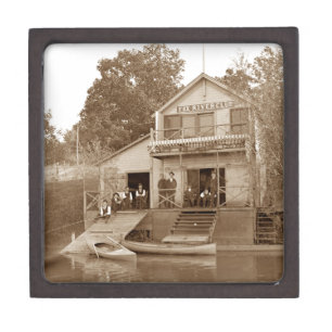 1880's Men Club Fox River Club Fishing Elgin Gift Box