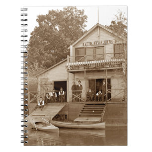 1880's Men Club Fox River Club Fishing Elgin Notebook