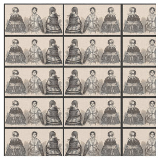 1880s Victorian shawls fashion print Fabric