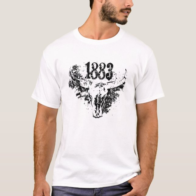 1883 Boho Cow Skull T-Shirt (Front)