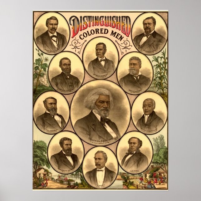 1883 Distinguished Colored Men Poster (Front)