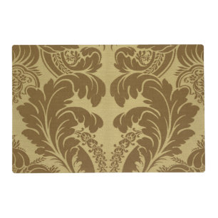 1883 Vintage Rich Floral Tapestry Brocade Damask Placemat