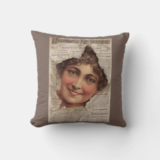 1884 Hood’s Tooth Powder trade card Throw Pillow
