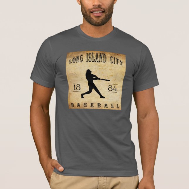 1884 Long Island City New York Baseball T-Shirt (Front)