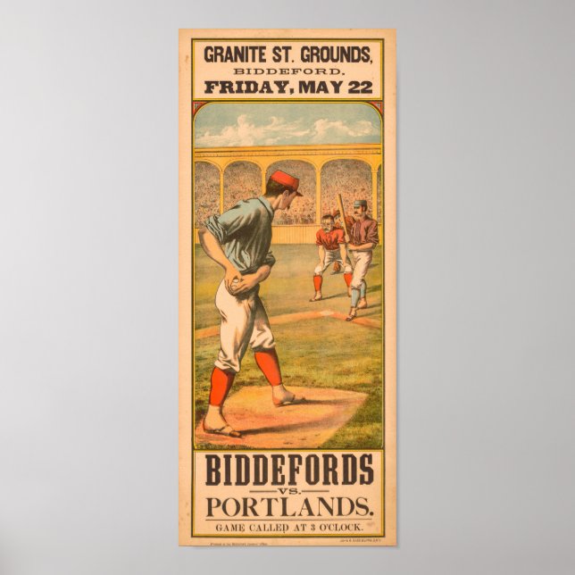 1885 Biddeford vs Portland Poster (Front)