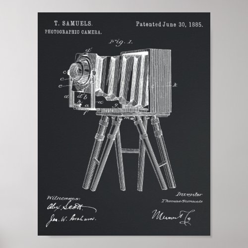 1885 Camera Patent Art Drawing Print