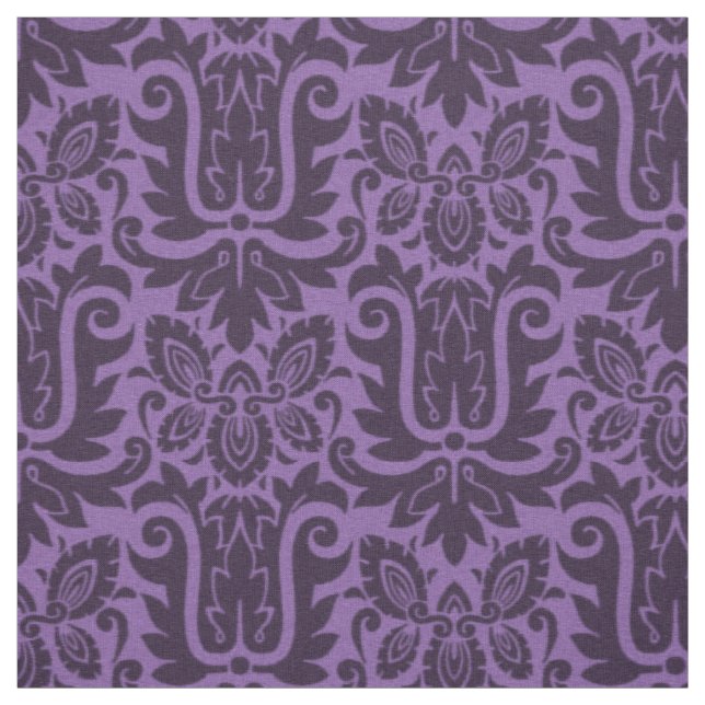 1885 Damask, Mauveine Purple Fabric (Swatch)