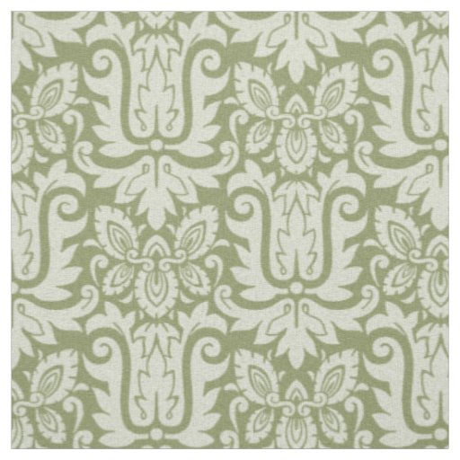 1885 Damask, Willow Green Fabric
