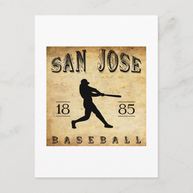1885 San Jose California Baseball Postcard (Front)