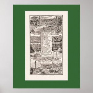 1886 SF Bay Area Map Poster