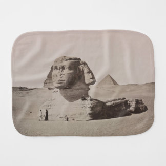 1887 Great Sphinx of Giza Necropolis in Egypt Baby Burp Cloth