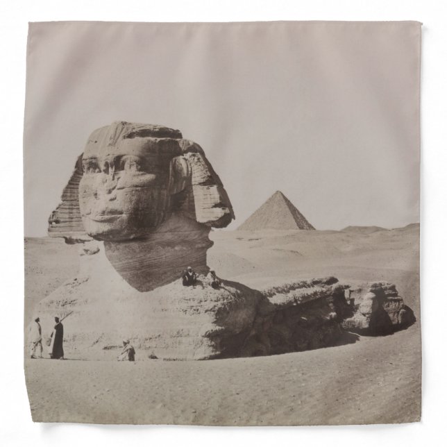 1887 Great Sphinx of Giza Necropolis in Egypt Bandana (Front)