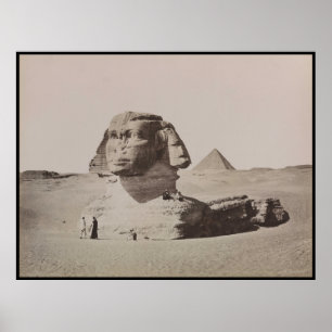 1887 Great Sphinx of Giza Necropolis in Egypt Poster