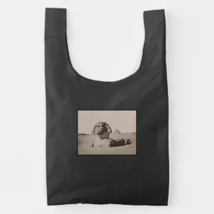 1887 Great Sphinx of Giza Necropolis in Egypt Reusable Bag