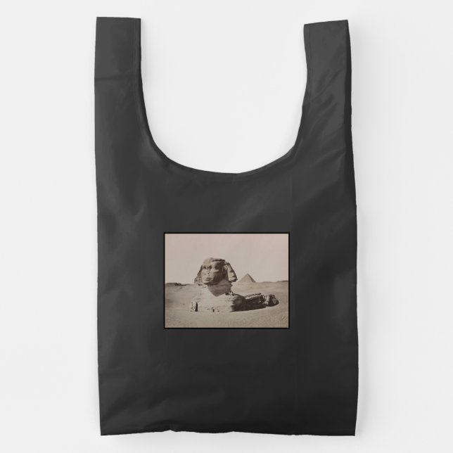 1887 Great Sphinx of Giza Necropolis in Egypt Reusable Bag (Front)
