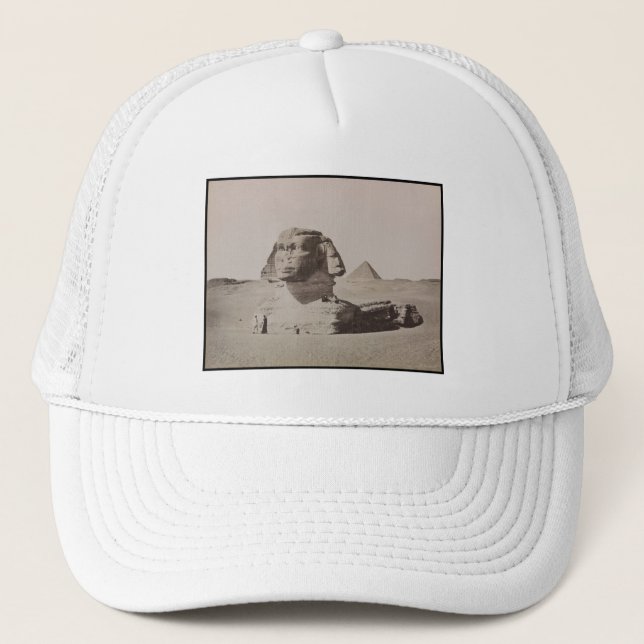 1887 Great Sphinx of Giza Necropolis in Egypt Trucker Hat (Front)