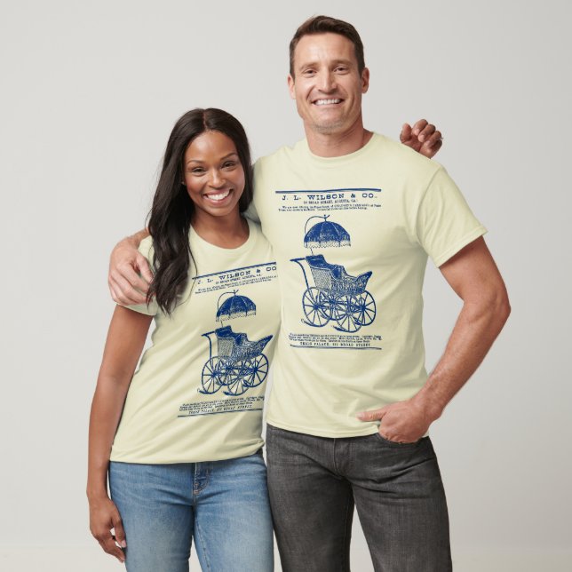 1888 Children's Carriage vintage ad (blue) T-Shirt (Unisex)