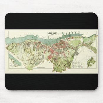 1888 Map Of Gothenburg Sweden By Ludvig Simon Mouse Pad by EnhancedImages at Zazzle