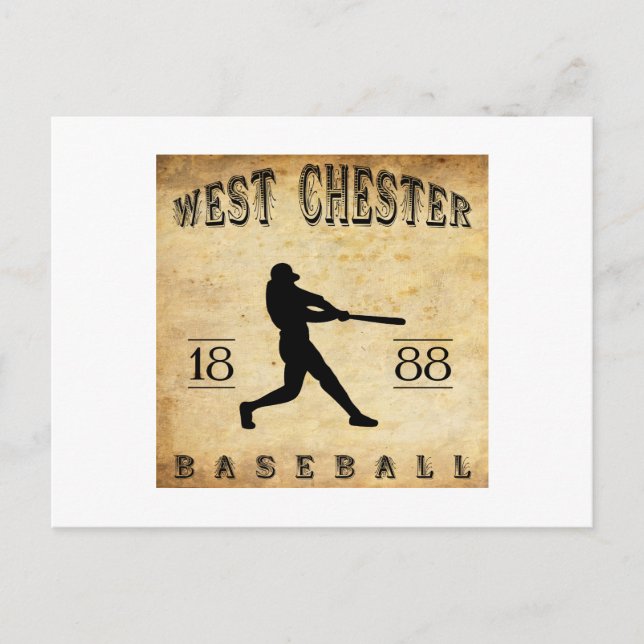 1888 West Chester Pennsylvania Baseball Postcard (Front)
