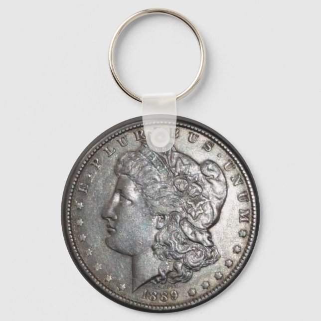 1889 Morgan Dollar Keychain (Front)
