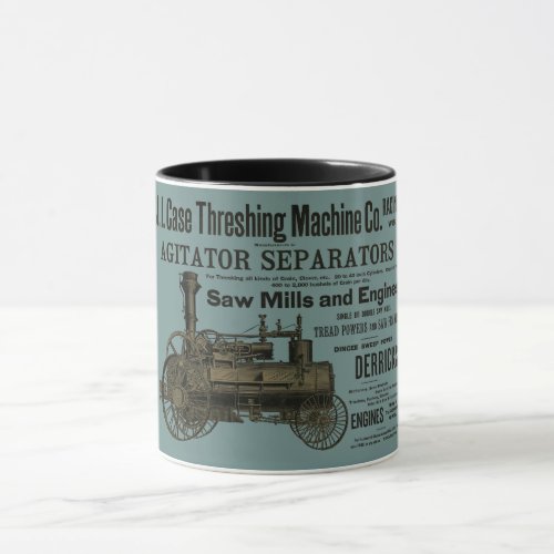 1889 Threshing Machine Steam Engine Farm Farming Mug