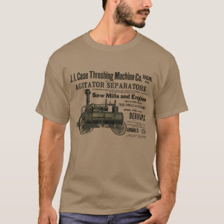 1889 Threshing Machine Steam Engine Farm Farming T-Shirt