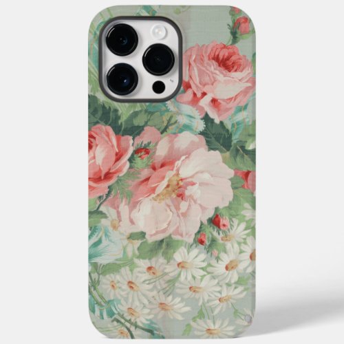 1890 British Vintage Fabric Roses  Daisies  Case_Mate iPhone 14 Pro Max Case