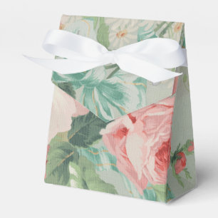 1890 British Vintage Fabric Roses & Daisies Favor Boxes