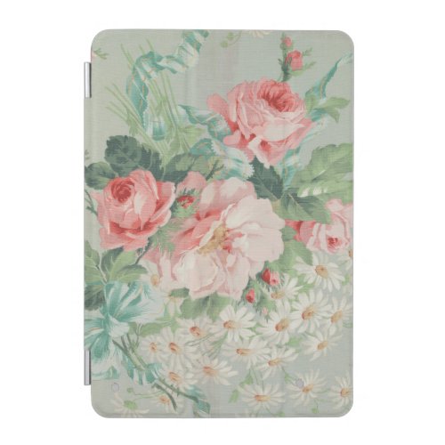 1890 British Vintage Fabric Roses  Daisies  iPad Mini Cover