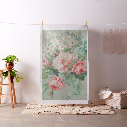 1890 British Vintage Fabric Roses Reproduction