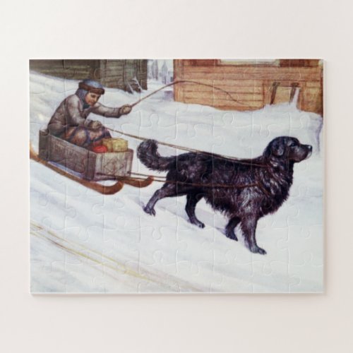 1890 THE NEWFOUNDLAND DOG  JIGSAW PUZZLE