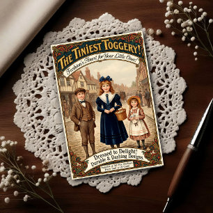 1890 Vintage Tiniest Toggery Clothes Advertising Postcard