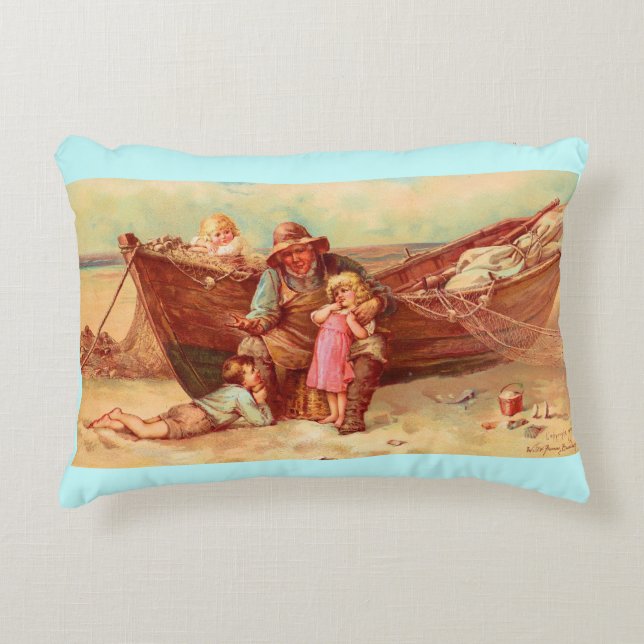 1890 When I Was a Lad - Will and Frances Brundage Accent Pillow (Front)