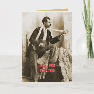 1890'S BANJO PICKER CUSTOM CARD ANY TEXT PHOTO