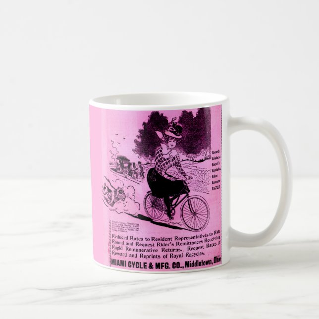 1890s bicycle ad The Racycle Coffee Mug (Right)
