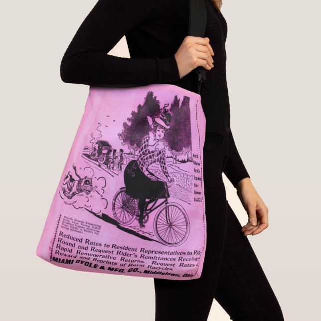 1890s bicycle ad The Racycle Crossbody Bag (Close Up)