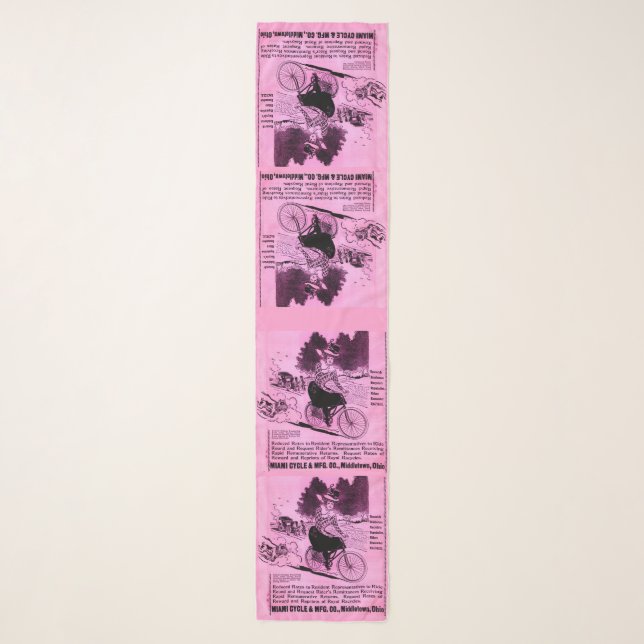 1890s bicycle ad The Racycle print Scarf (Front)